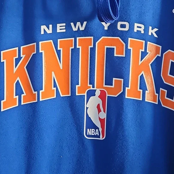 Adidas Blue and Orange Knicks Hoodie - Picture 4 of 10